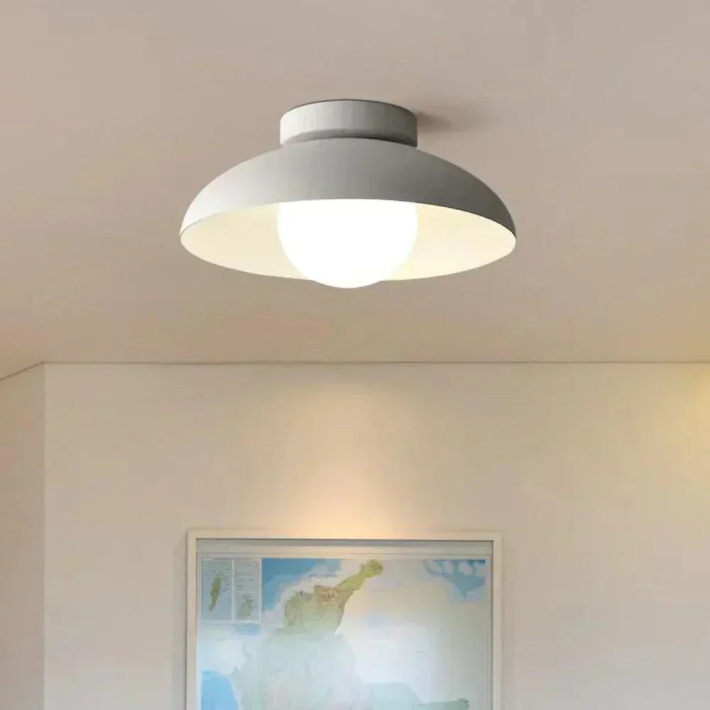 Velora Modern LED Glass Ceiling Light With Gold Base