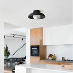 Velora Modern LED Glass Ceiling Light With Gold Base