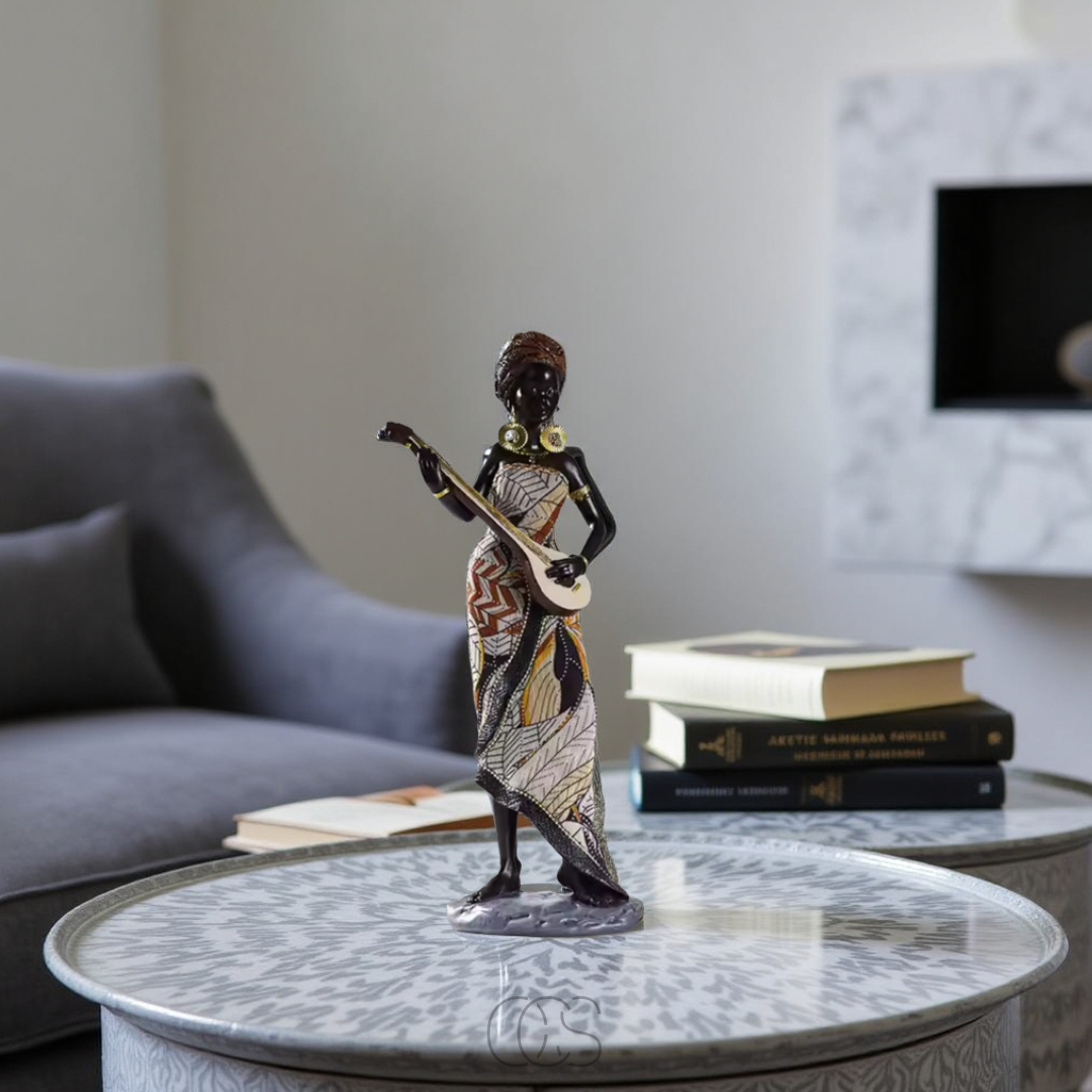 Bronp - African Musicians Statue Set - Decorative Sculptures