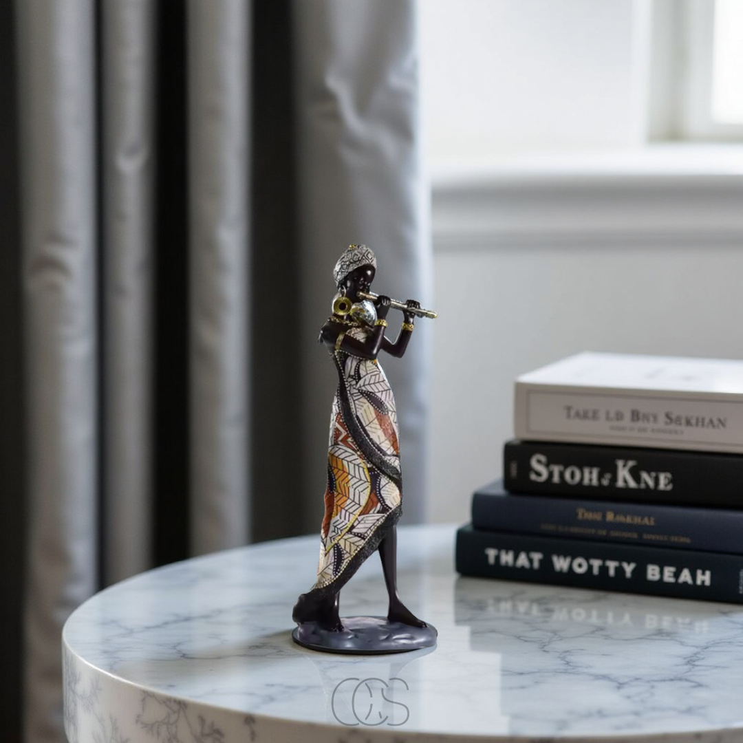 Bronp - African Musicians Statue Set - Decorative Sculptures