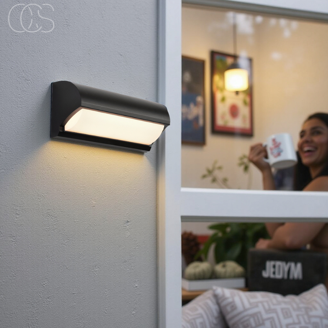 Bronp - Black LED Outdoor Wall Light