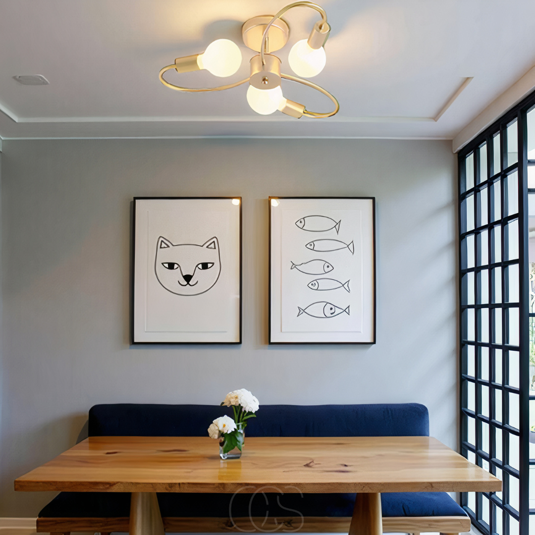 Bronp - Ceiling Lamp with 3 Braided Balls – Modern Design