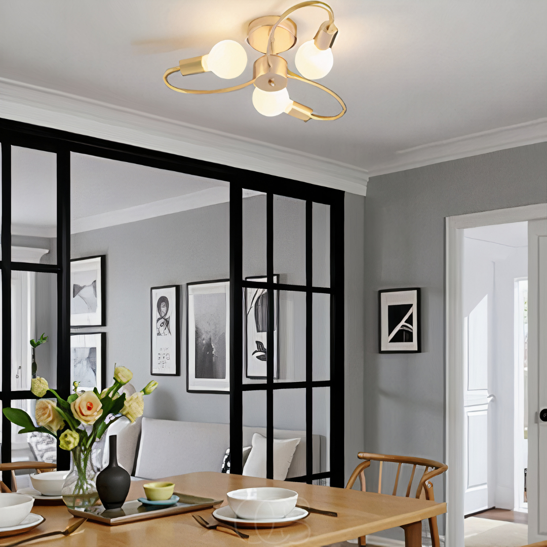 Bronp - Ceiling Lamp with 3 Braided Balls – Modern Design