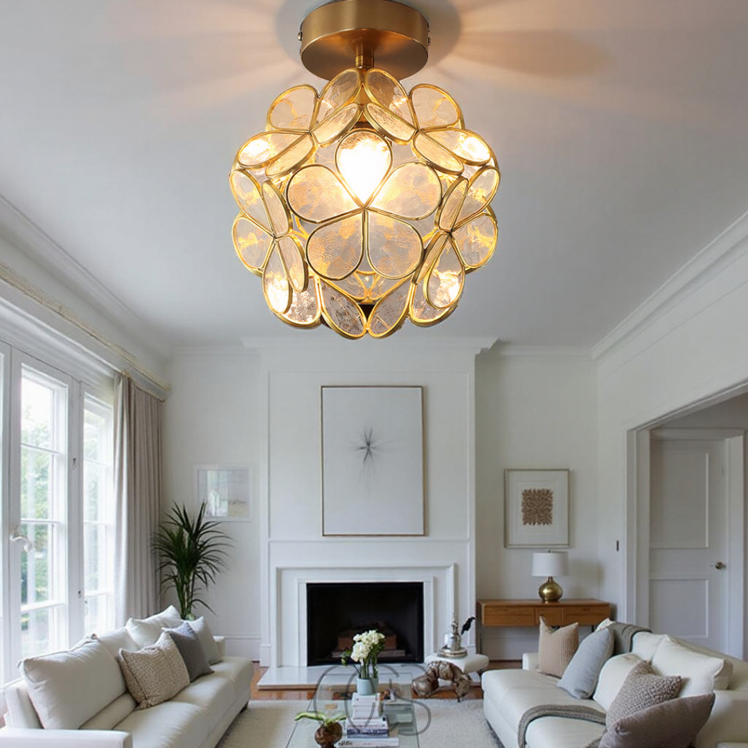 Bronp - Design flower ceiling lamp - Iron & Glass