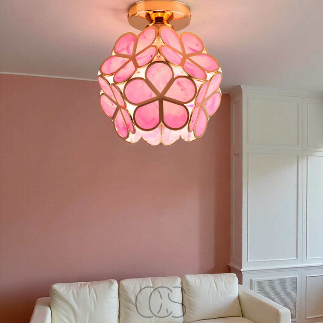 Bronp - Design flower ceiling lamp - Iron & Glass