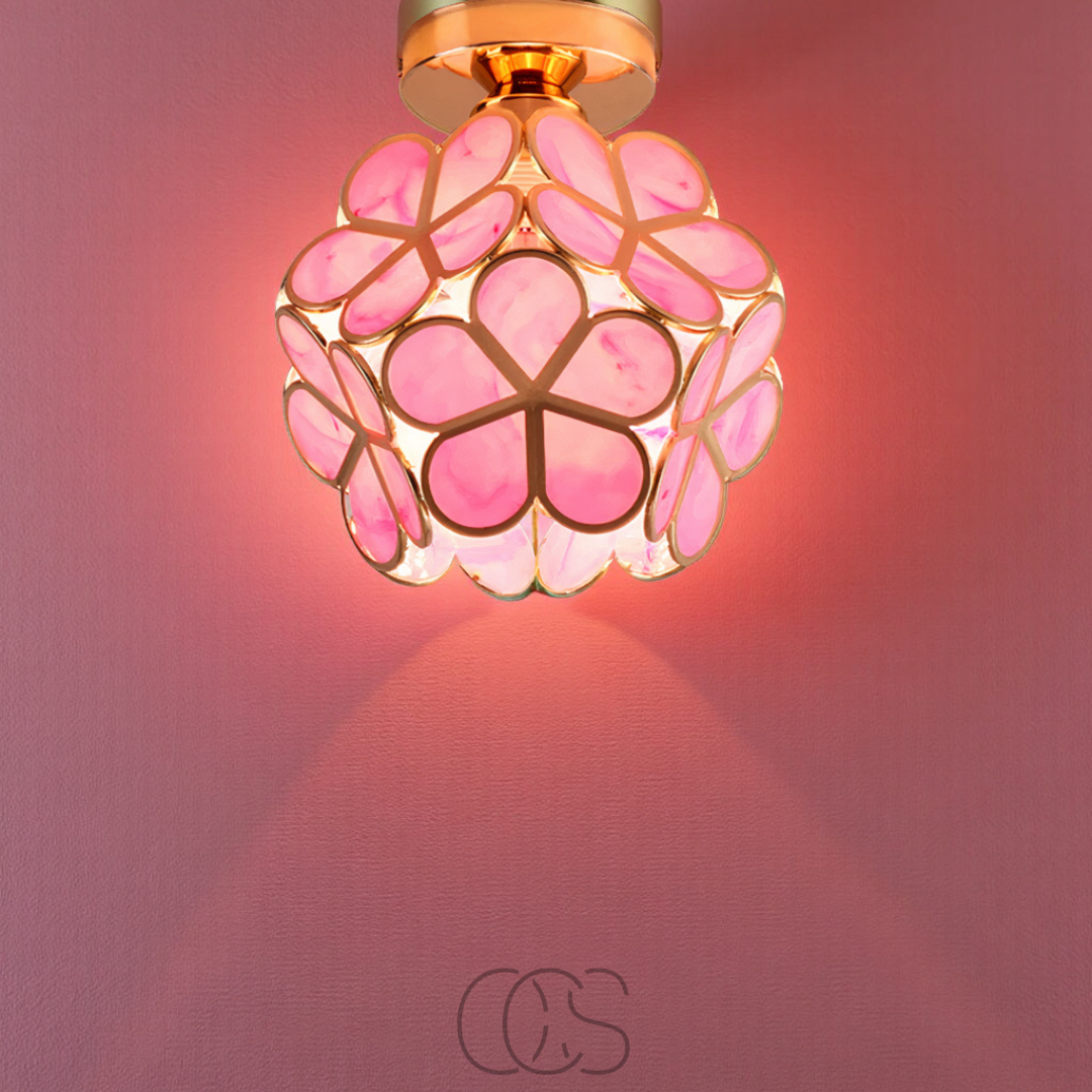 Bronp - Design flower ceiling lamp - Iron & Glass