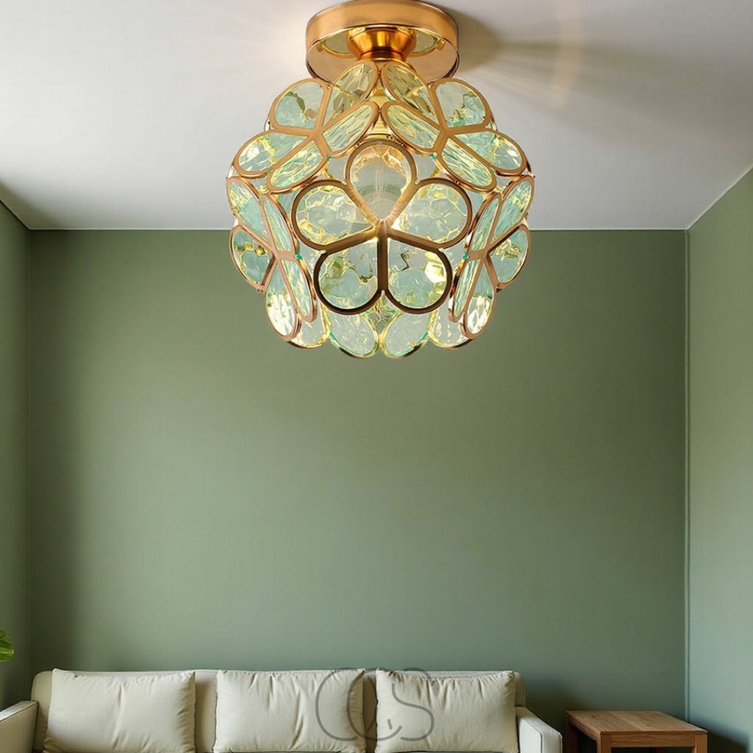 Bronp - Design flower ceiling lamp - Iron & Glass
