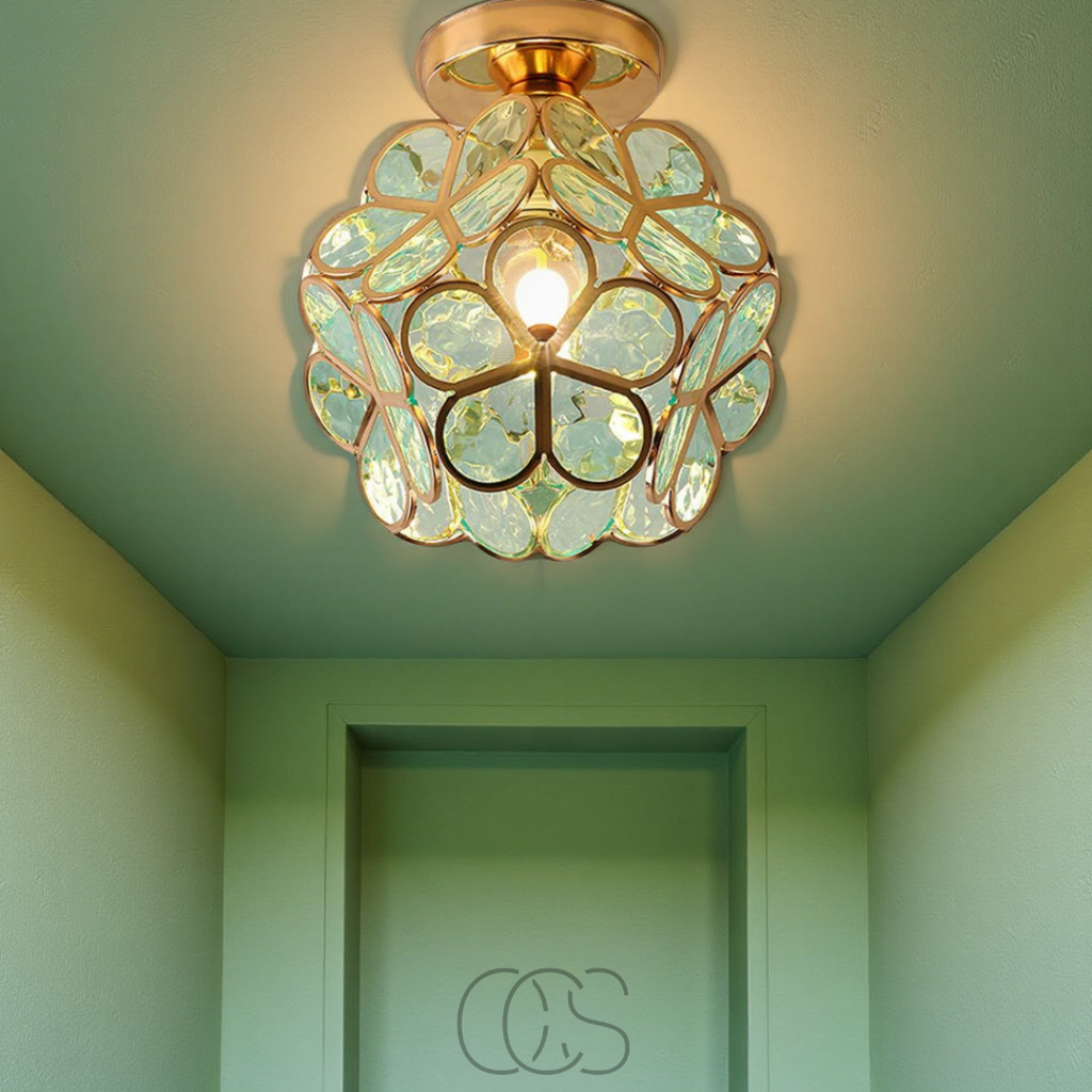 Bronp - Design flower ceiling lamp - Iron & Glass