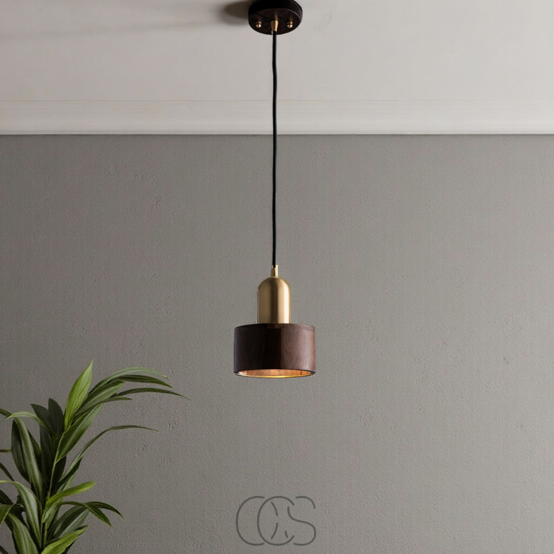 Bronp - Design pendant lamp with gold accent