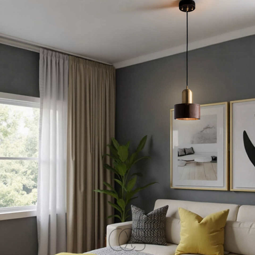 Bronp - Design pendant lamp with gold accent