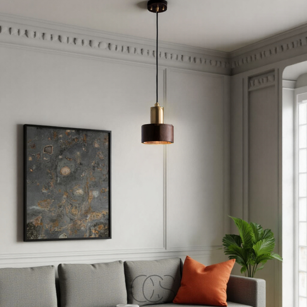 Bronp - Design pendant lamp with gold accent
