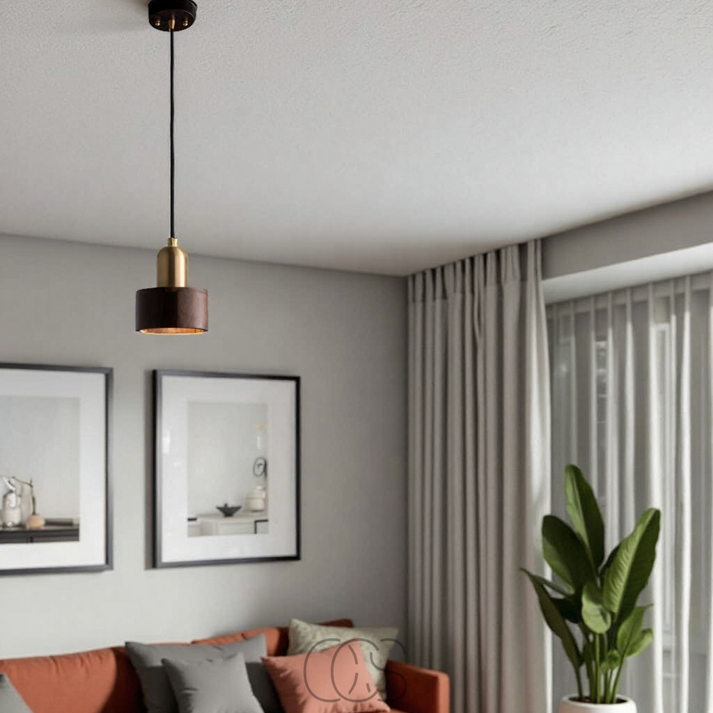 Bronp - Design pendant lamp with gold accent
