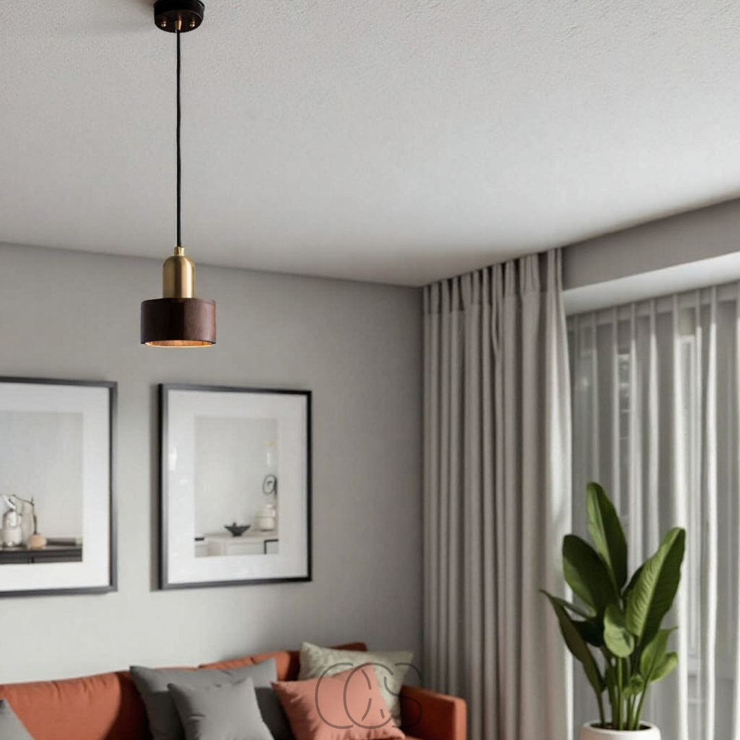 Bronp - Design pendant lamp with gold accent