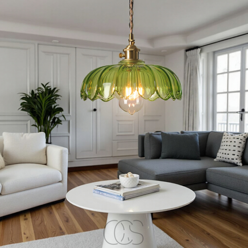 Bronp - Glass Flower Pendant Lamp - Vintage Design