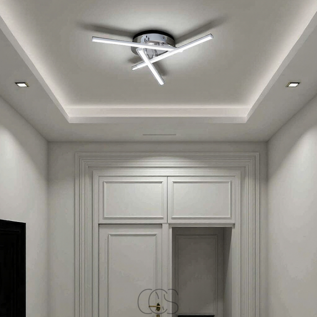 Bronp - LED Loftlampe Triangulær - Satin Nikkel Design Lampe