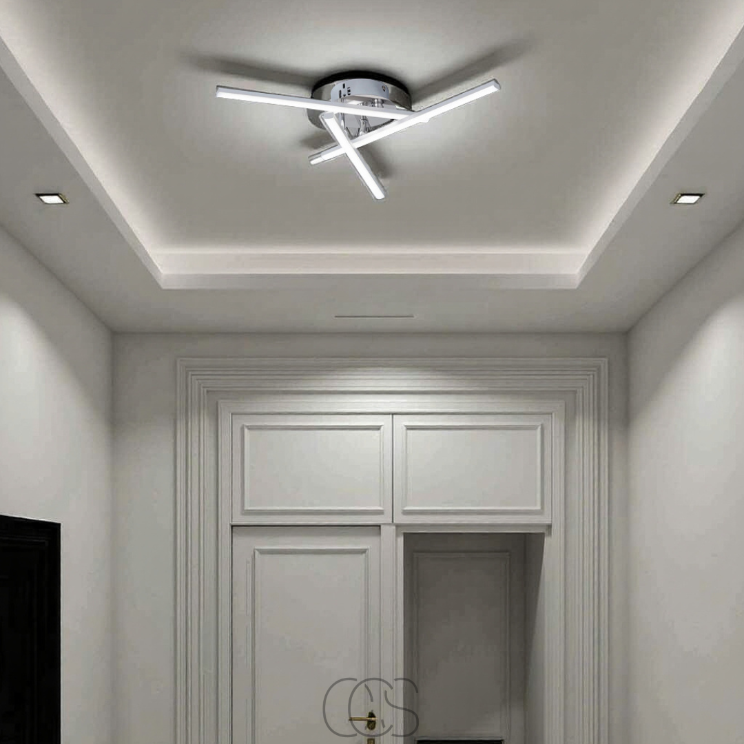 Bronp - LED Loftlampe Triangulær - Satin Nikkel Design Lampe