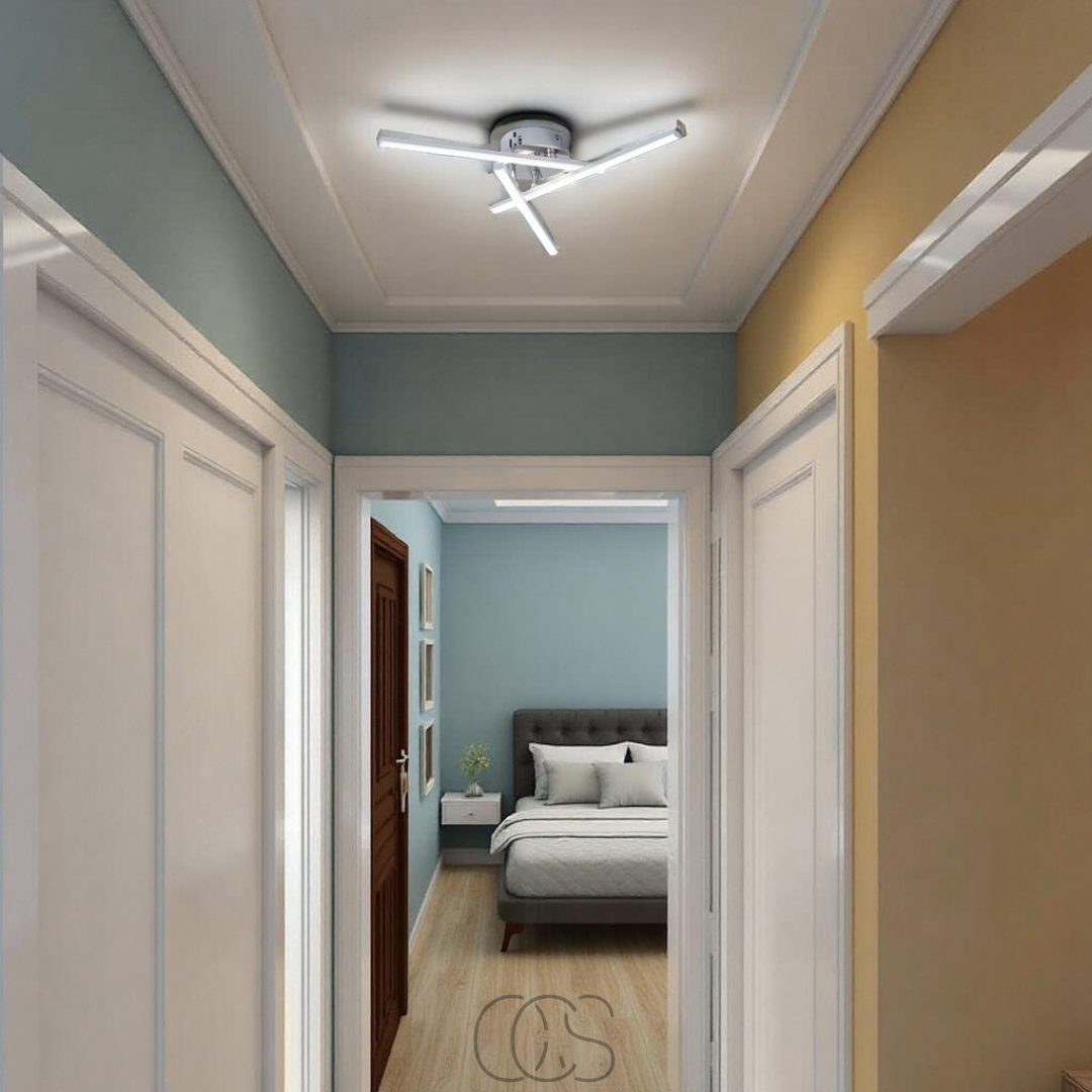 Bronp - LED Loftlampe Triangulær - Satin Nikkel Design Lampe