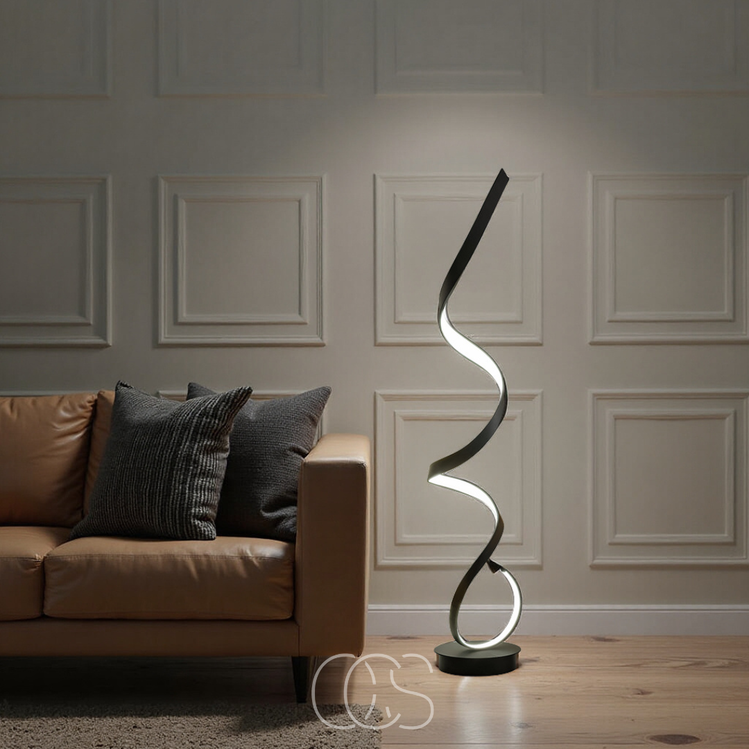 Bronp - LED Spiral Gulvlampe Dæmpbar