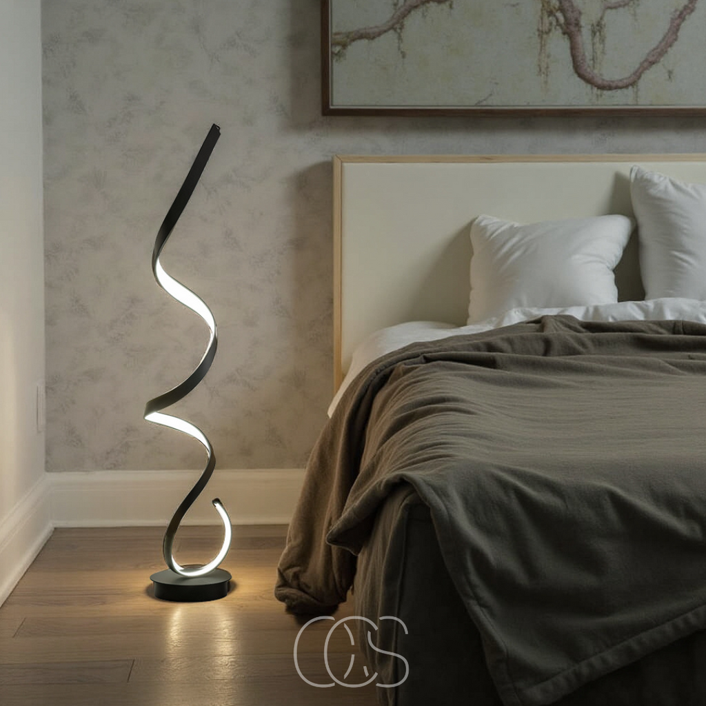 Bronp - LED Spiral Gulvlampe Dæmpbar