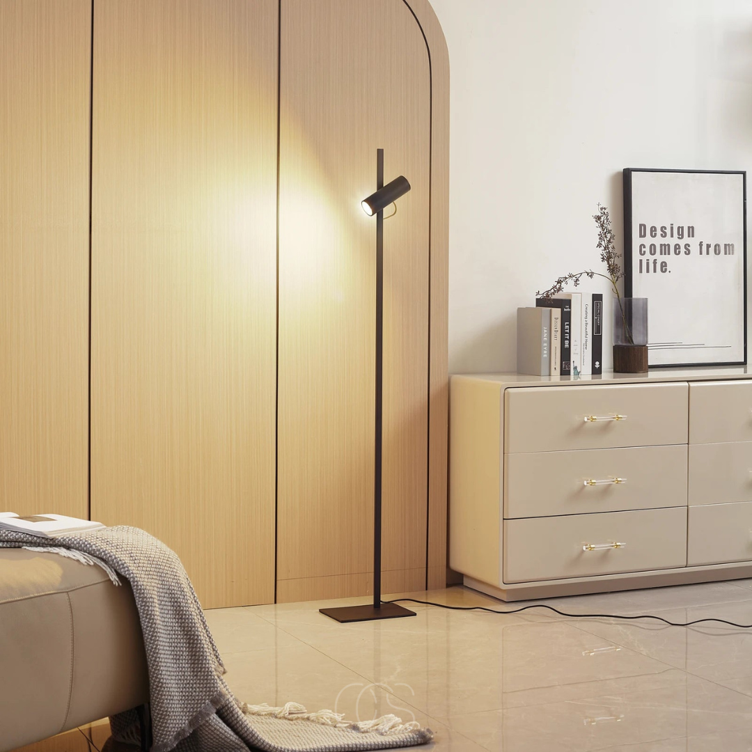 Bronp - LED gulvlampe med spotlight - læselampe