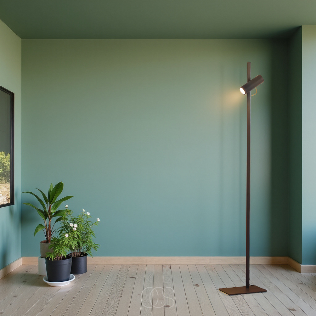 Bronp - LED gulvlampe med spotlight - læselampe
