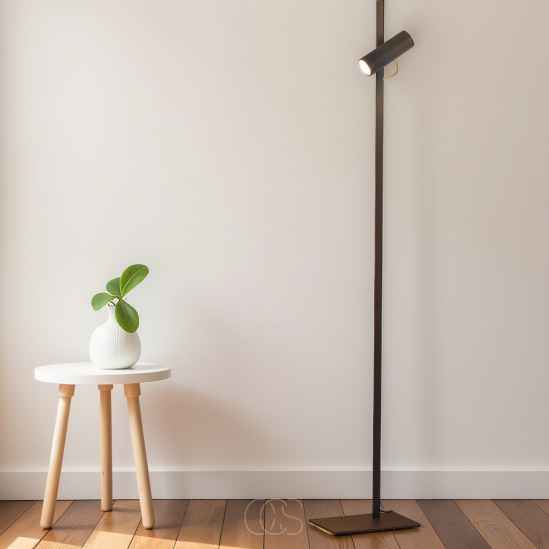 Bronp - LED gulvlampe med spotlight - læselampe
