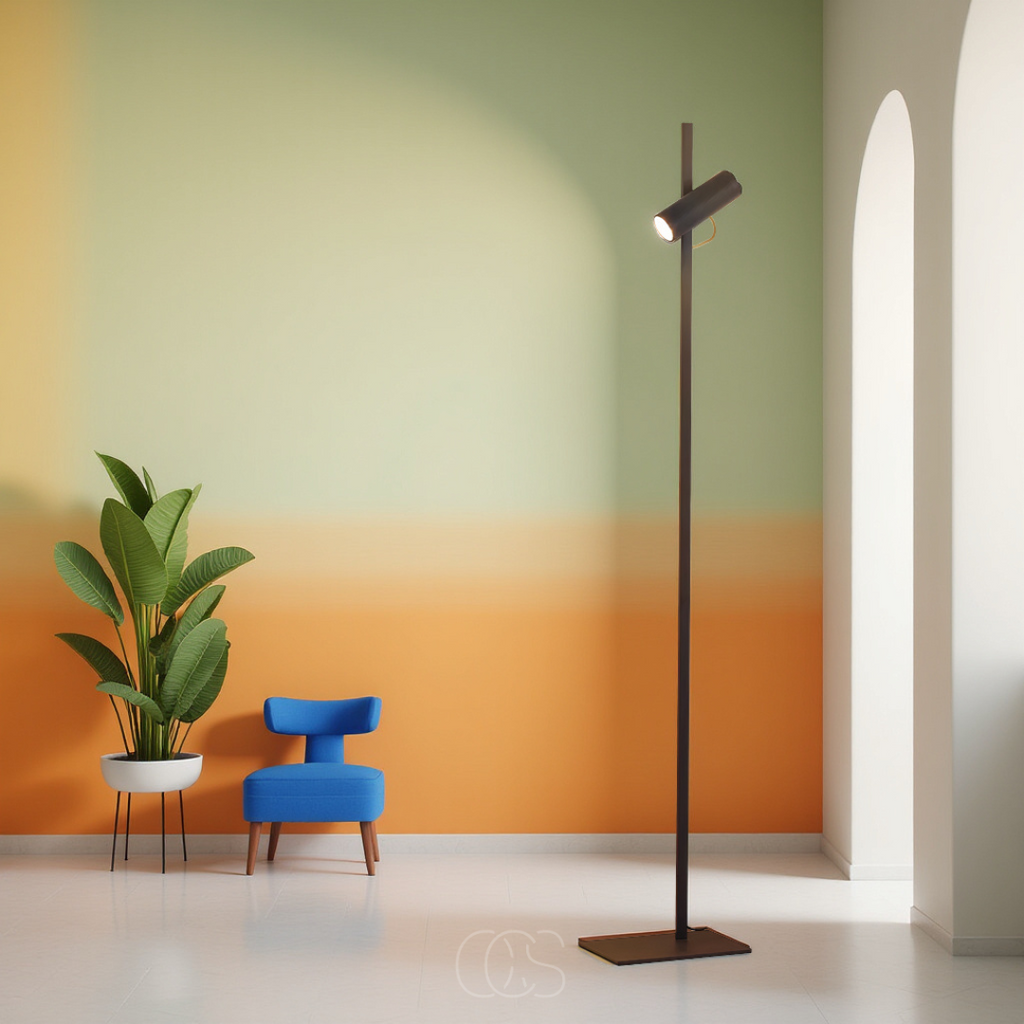 Bronp - LED gulvlampe med spotlight - læselampe