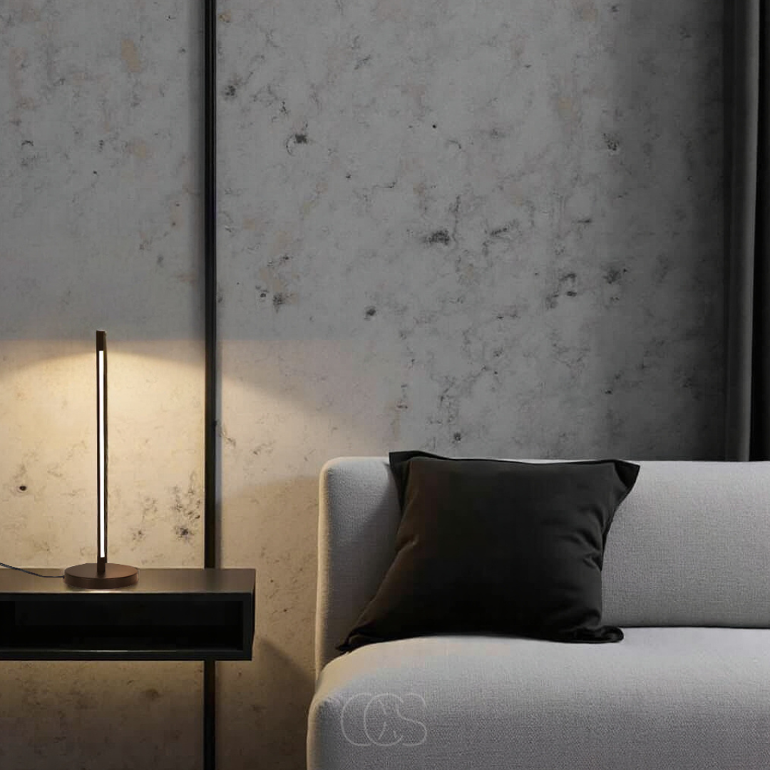 Bronp - Minimalistisk LED Bordlampe - Moderne Mat Sort Aluminium