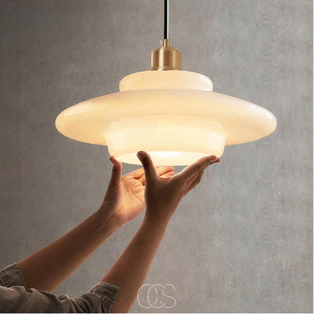 Bronp - Perle pendant lamp - Brass & Glass