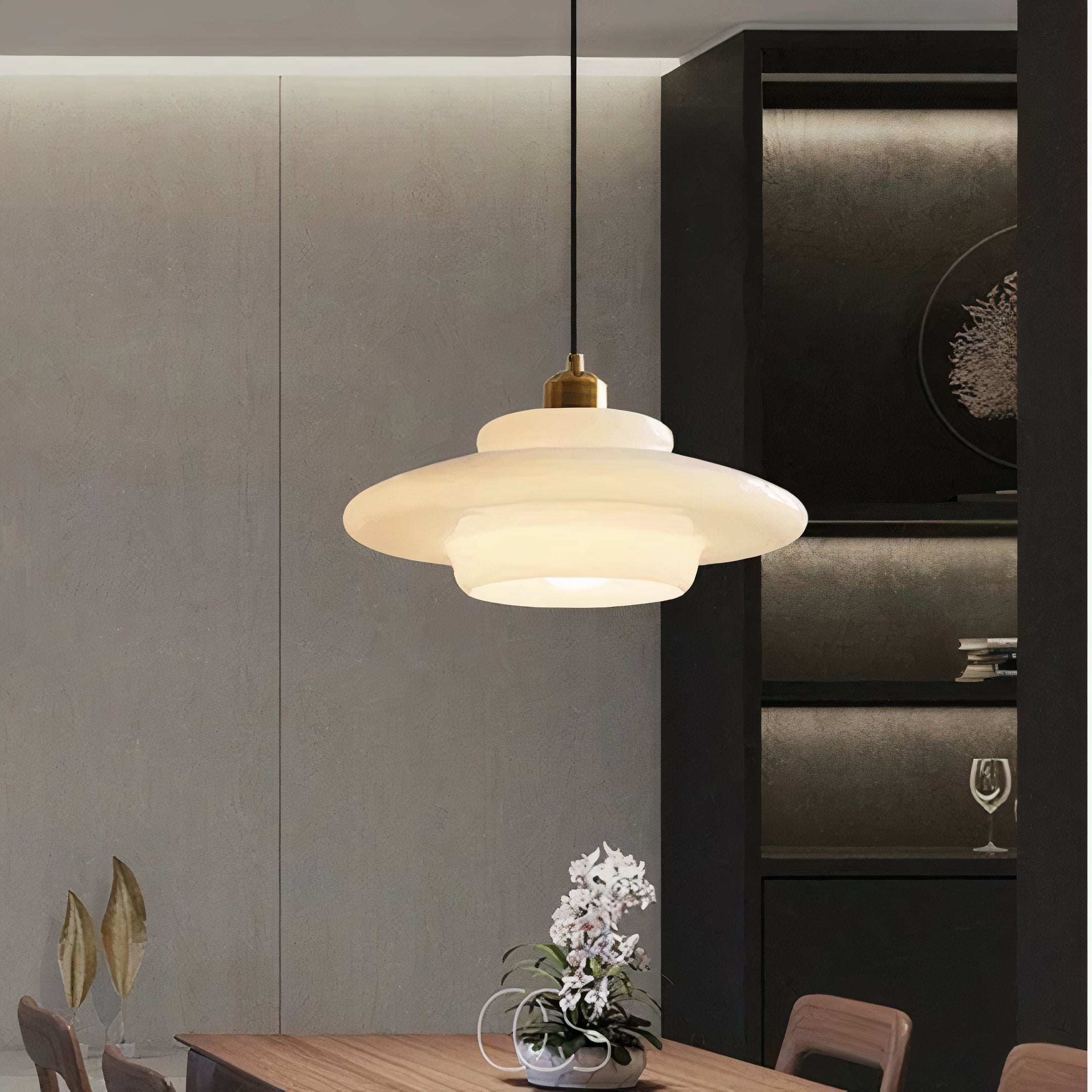 Bronp - Perle pendant lamp - Brass & Glass