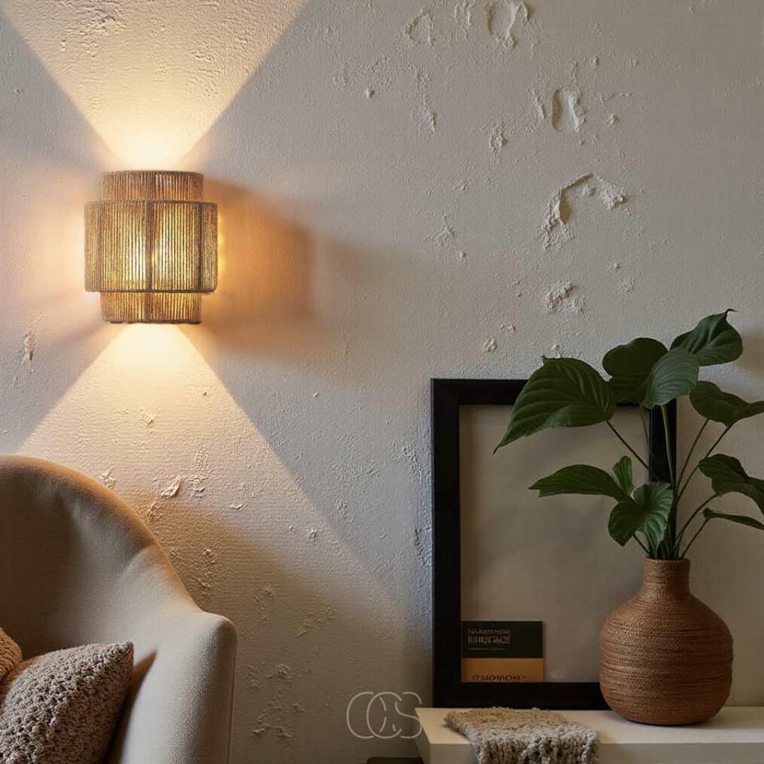 Bronp - Rattan Boho Wall Lamp