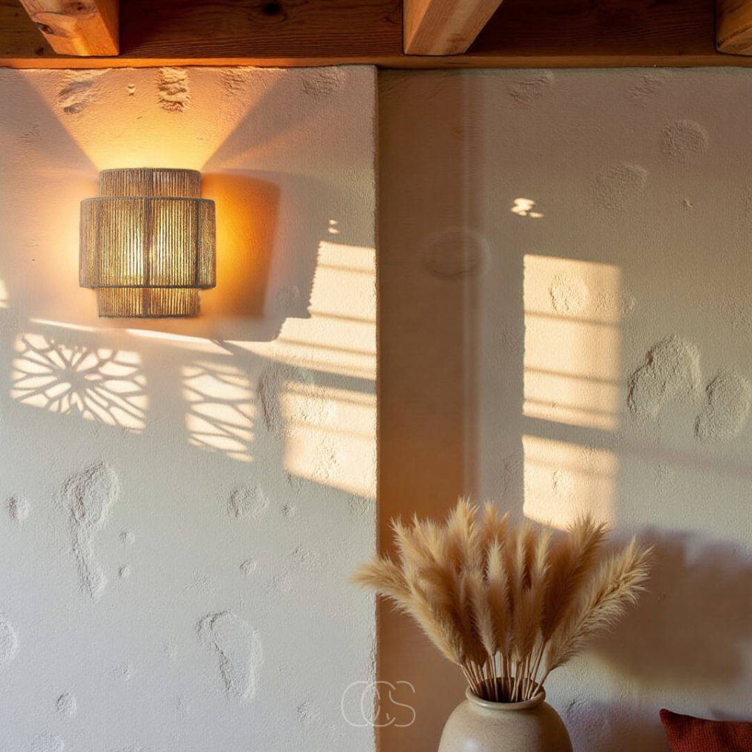 Bronp - Rattan Boho Wall Lamp