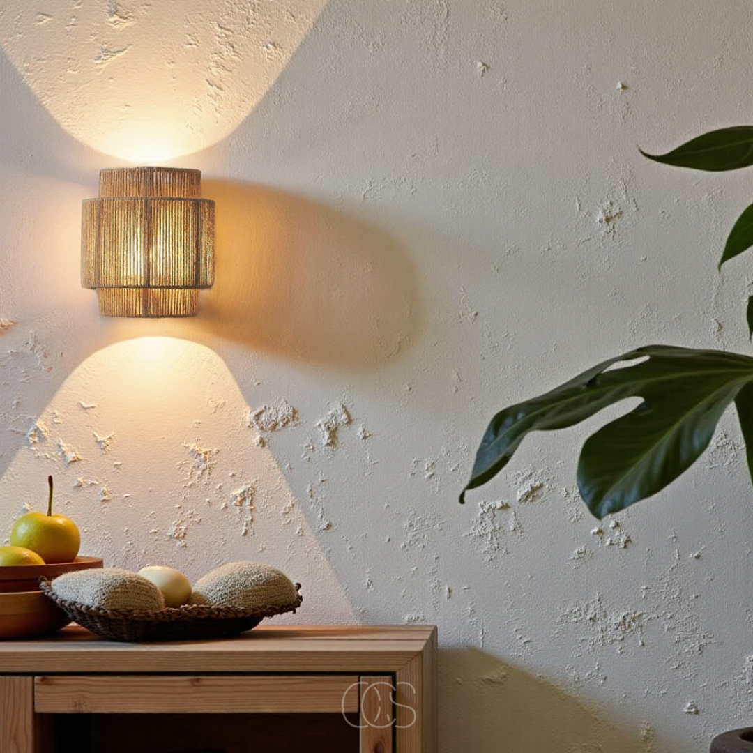 Bronp - Rattan Boho Wall Lamp