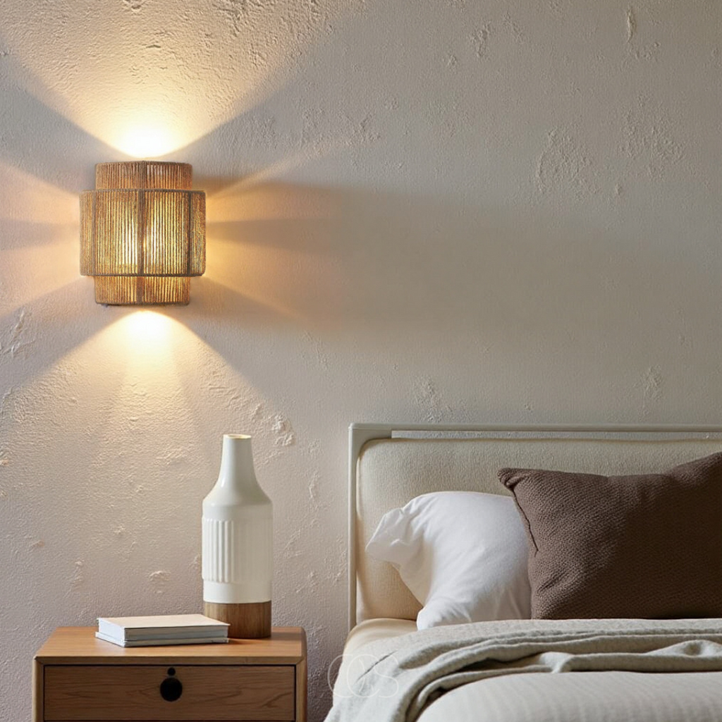 Bronp - Rattan Boho Wall Lamp
