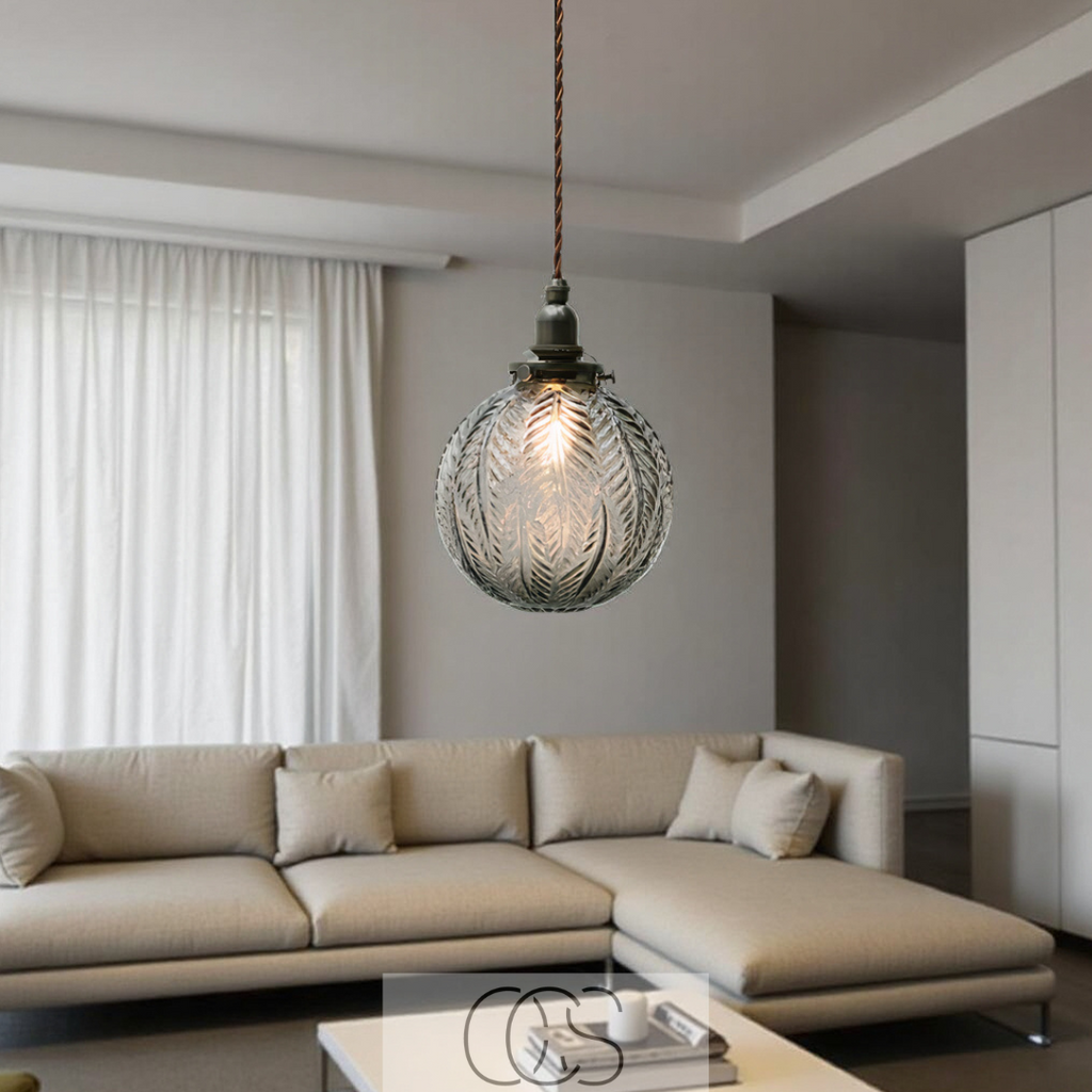 Bronp - Round Pendant Lamp Glass - Smoke Color