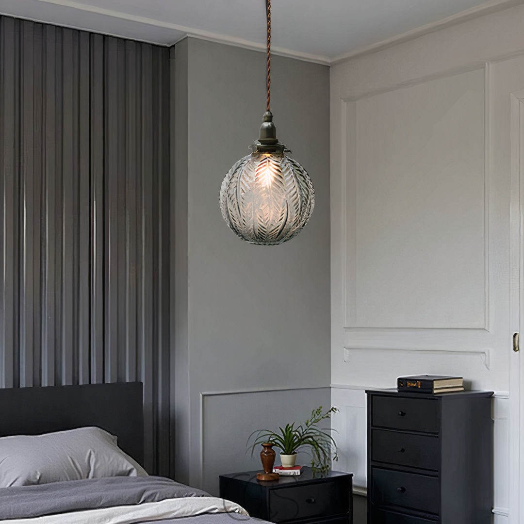 Bronp - Round Pendant Lamp Glass - Smoke Color