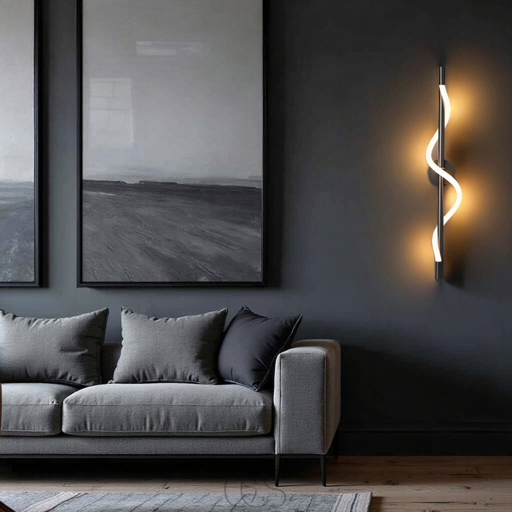 Bronp - Slim LED wall lamp - Black aluminum