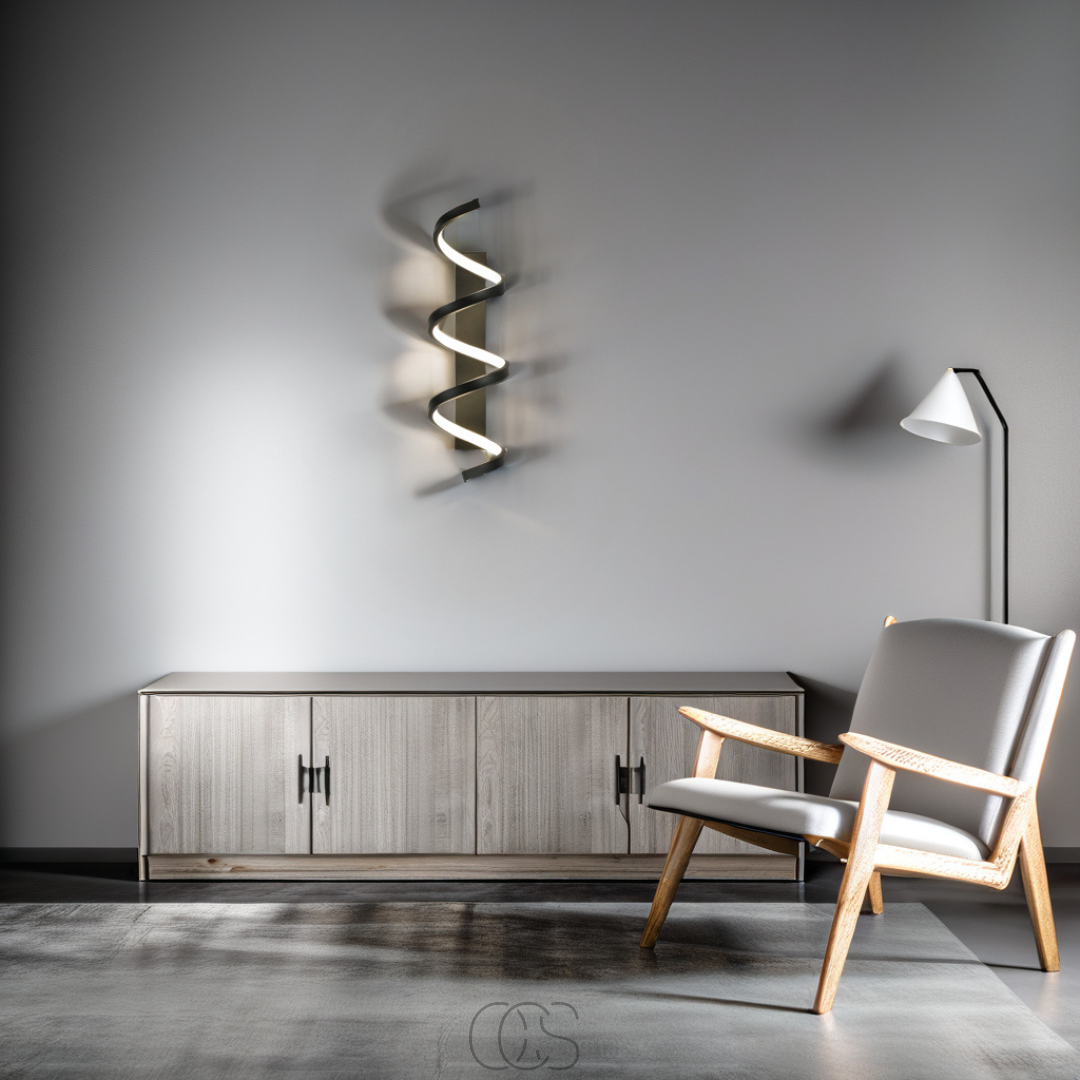 Bronp - Spiral LED wall lamp - Dimmable