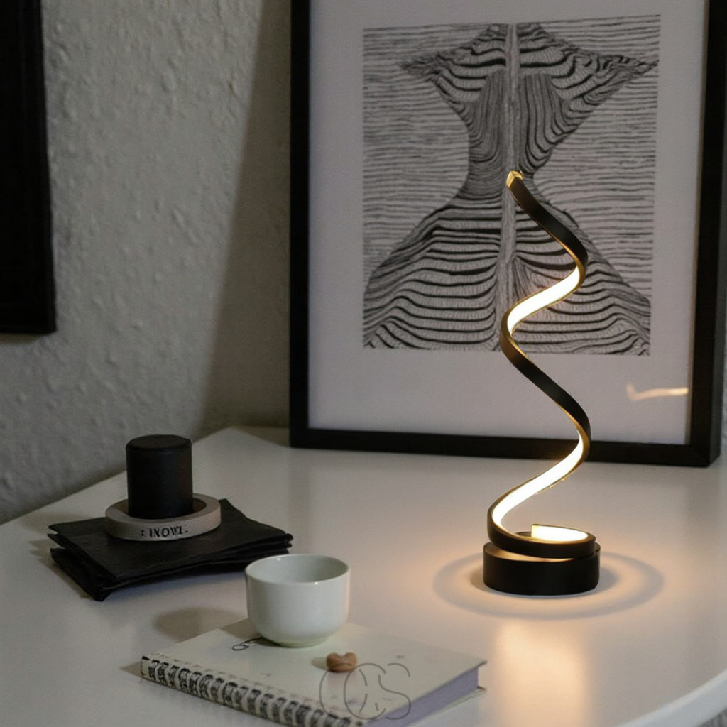 Bronp - Spiral Lamp – modern design with 3 light colors & energy-efficient LED