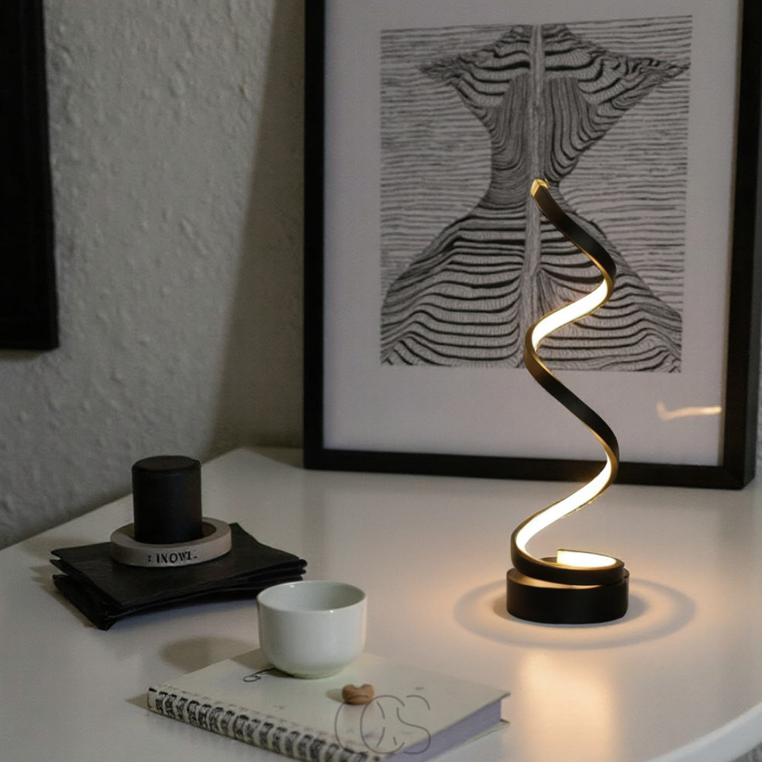 Bronp - Spiral Lamp – modern design with 3 light colors & energy-efficient LED
