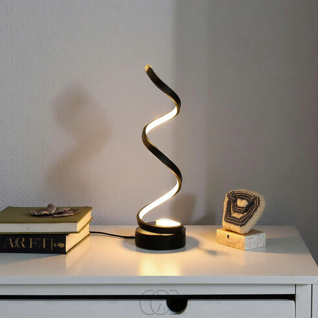 Bronp - Spiral Lamp – modern design with 3 light colors & energy-efficient LED