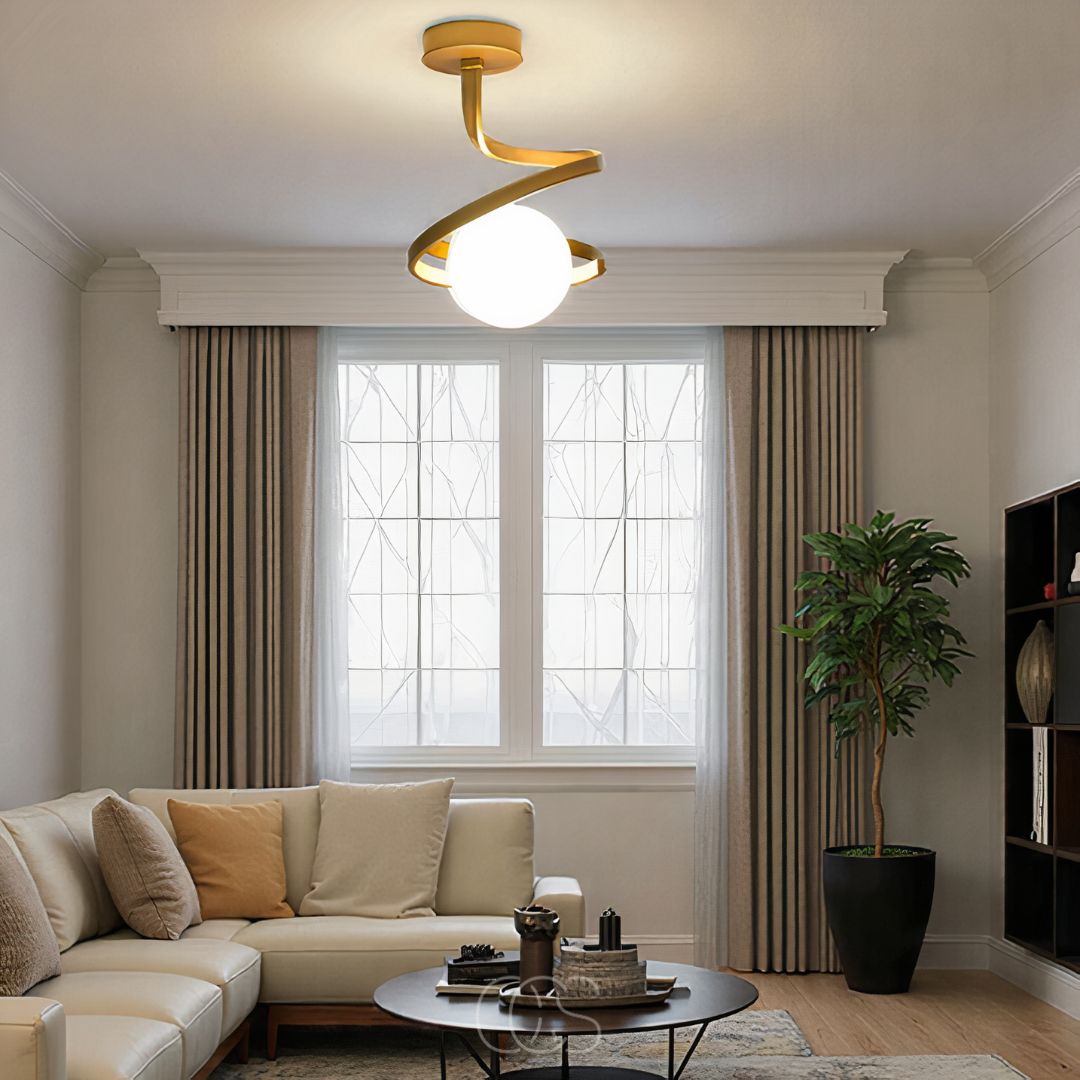 Bronp - Spiral with Ball Ceiling Lamp – luxury in a playful design