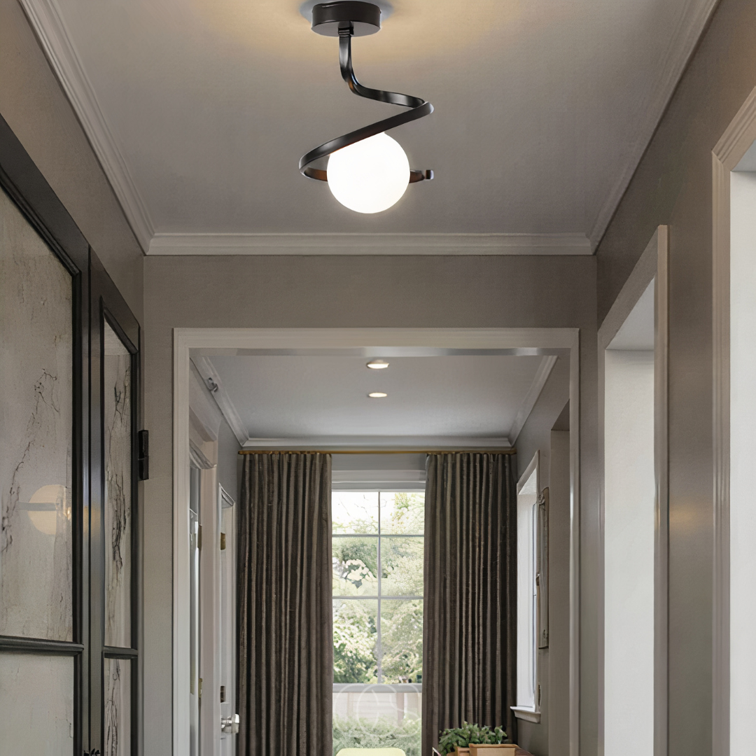 Bronp - Spiral with Ball Ceiling Lamp – luxury in a playful design