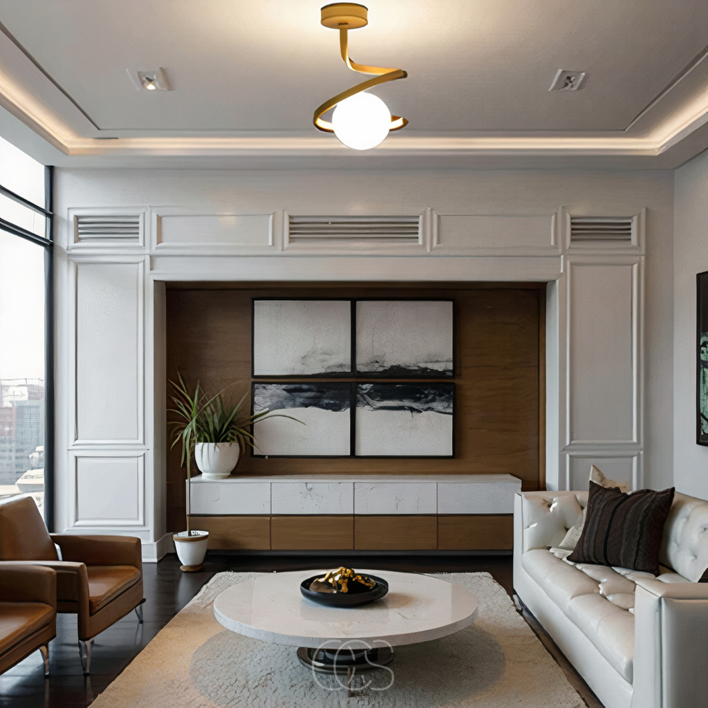 Bronp - Spiral with Ball Ceiling Lamp – luxury in a playful design
