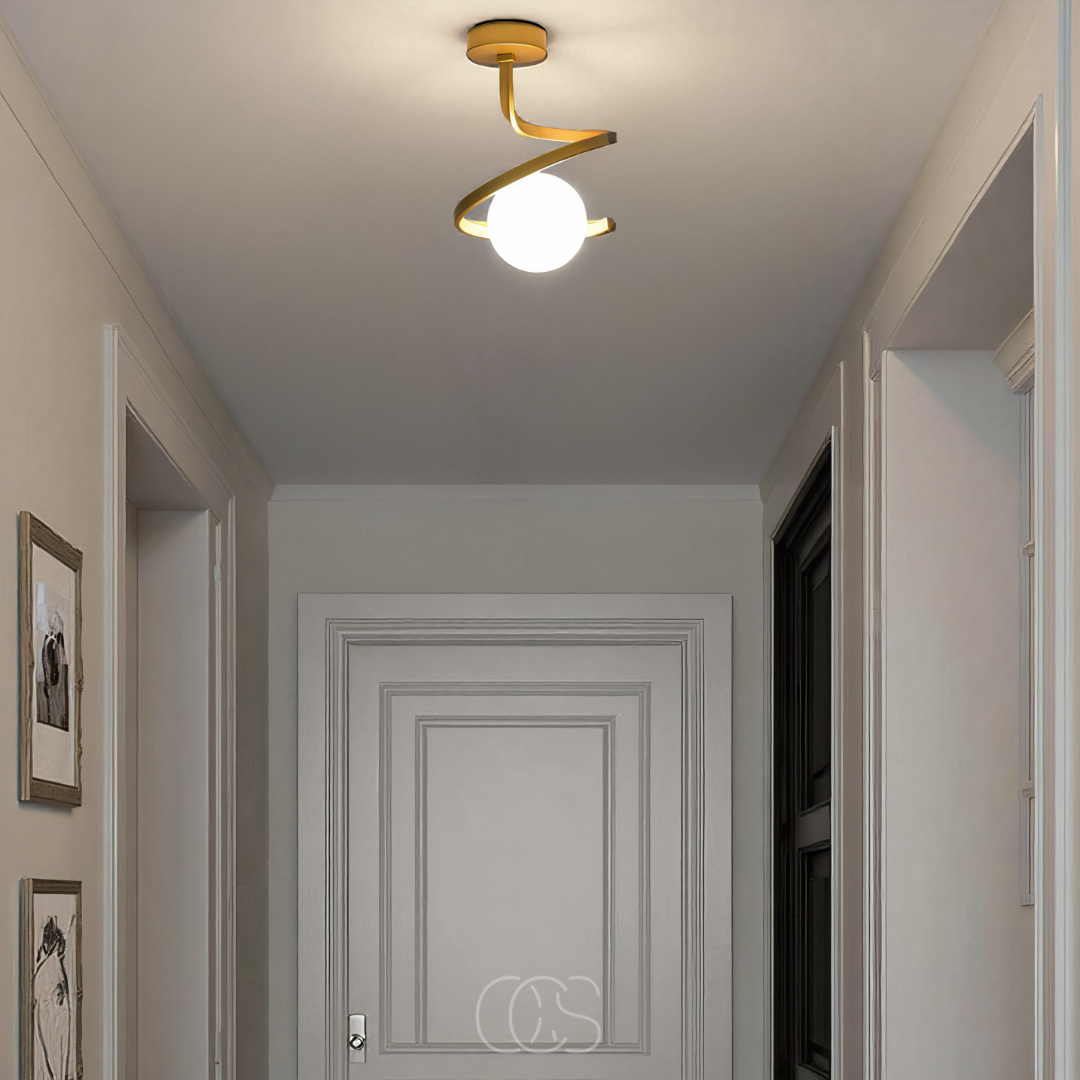 Bronp - Spiral with Ball Ceiling Lamp – luxury in a playful design