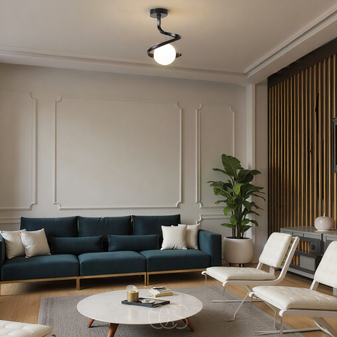 Bronp - Spiral with Ball Ceiling Lamp – luxury in a playful design