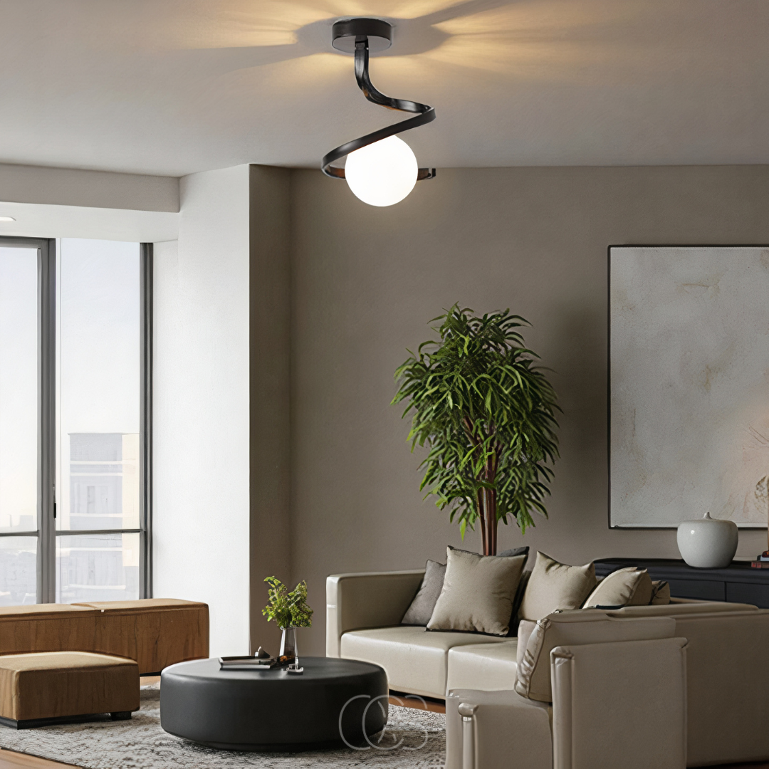 Bronp - Spiral with Ball Ceiling Lamp – luxury in a playful design