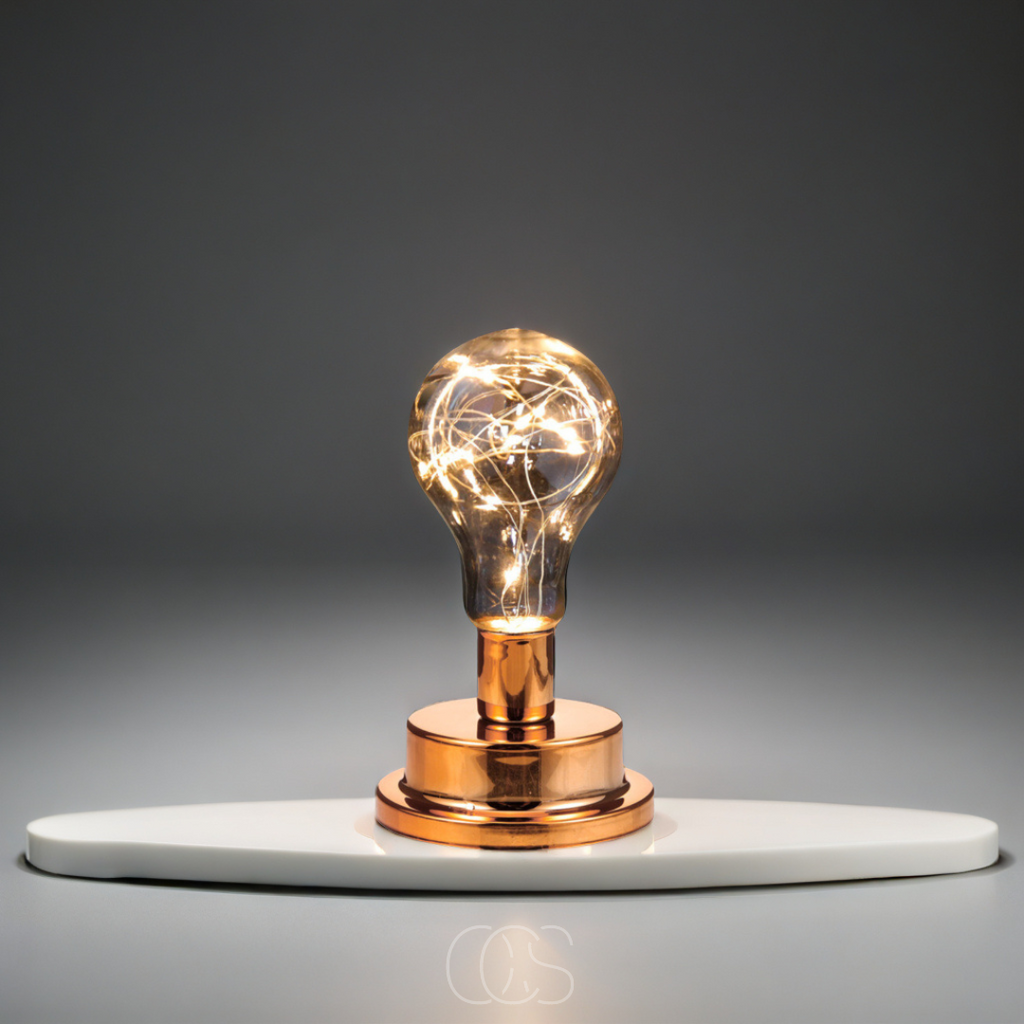 Bronp - Table Lamp with Light Bulb - Vintage Industrial Design
