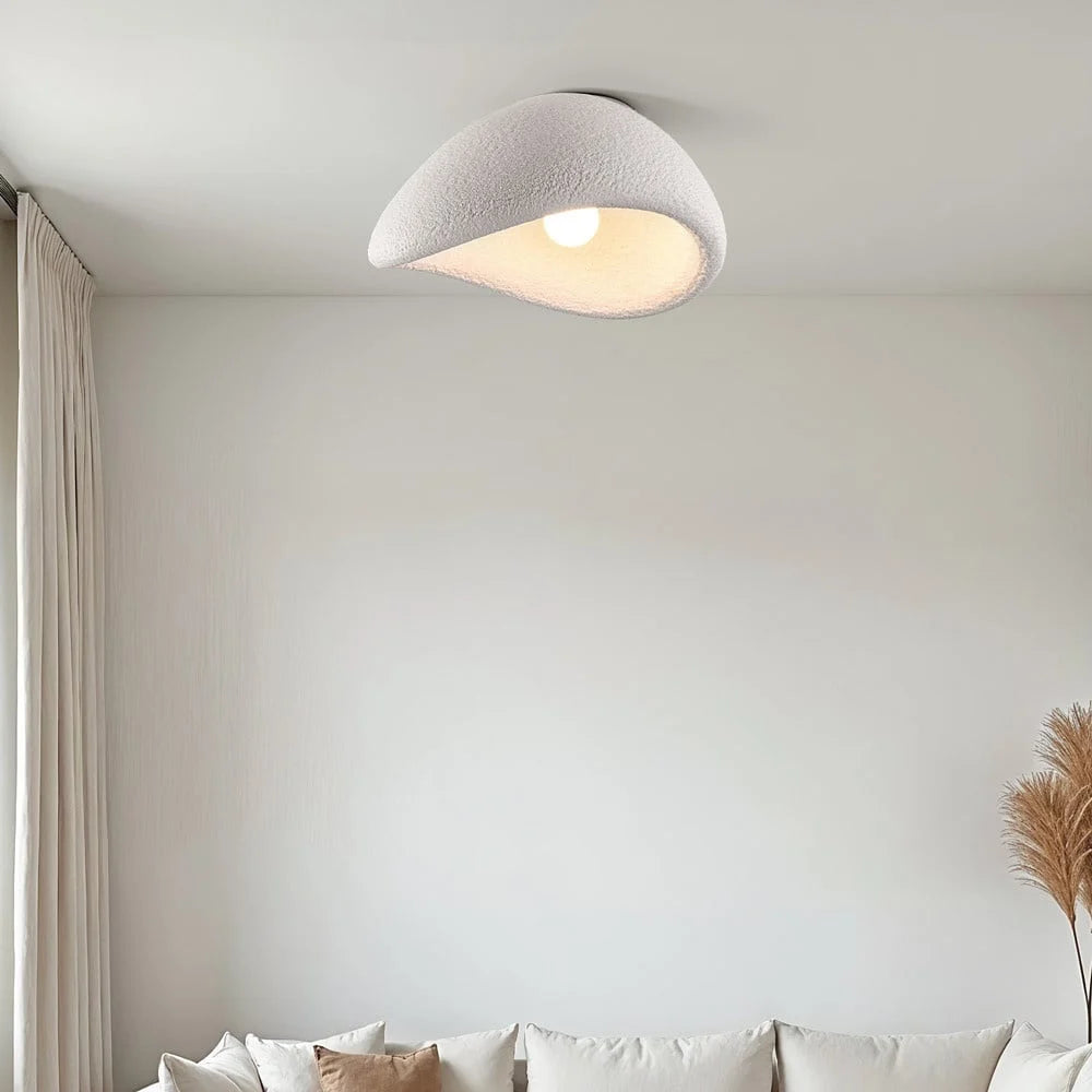 Bronp - Wabi-Sabi Fabric Ceiling Lamp - Polyform & Resin