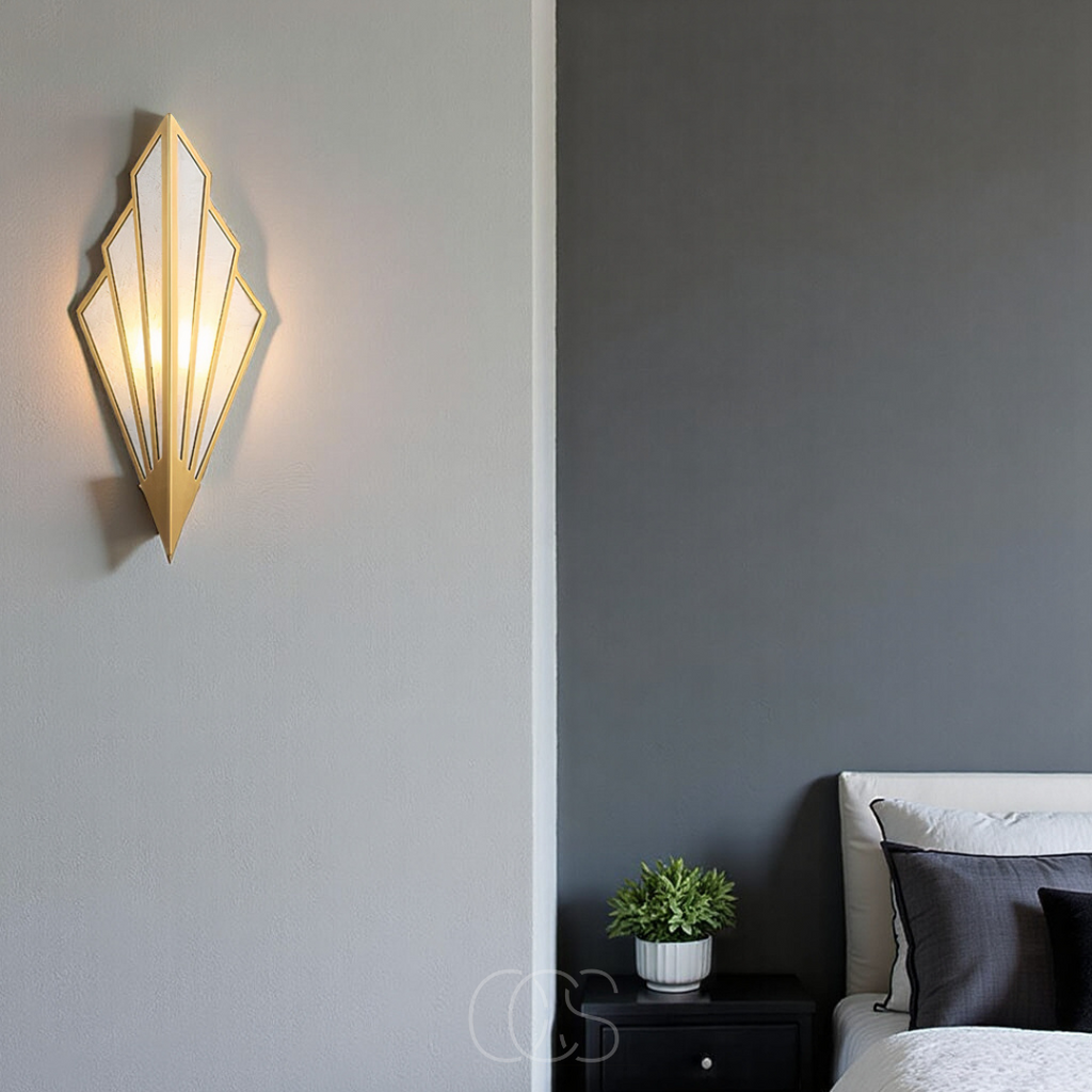 Bronp - Wall lamp with geometric diamond design